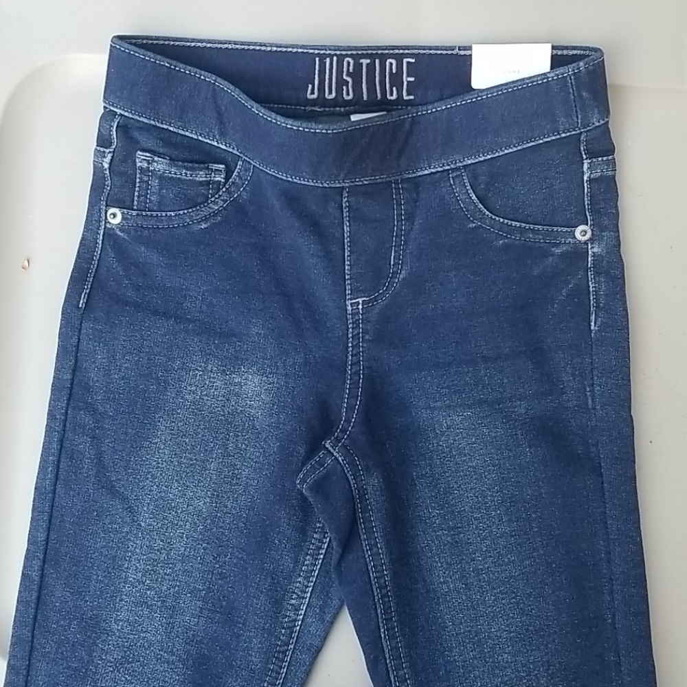 Justice Jeggings Rich Blue Distressed